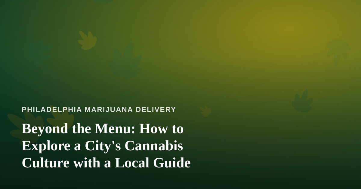 Beyond the Menu: How to Explore a City’s Cannabis Culture with a Local Guide